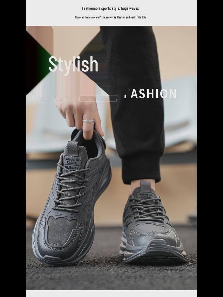 2024 Men's Casual White Lightweight Running Shoes - Trendy, Soft Sole Sports Sneakers