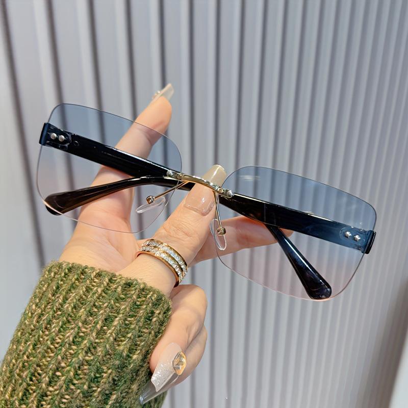 Women's Frameless Sunglasses: Sun Protection & Versatile Style, European & American Design