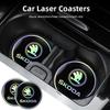 2025 Neu 2 Stück Auto Laser Becheruntersetzer Anti-Rutsch Wasserbecher-Schlitzpolster für Skoda Octavia Superb Rapid Kodiaq Kamiq Vision RS Yeti Karoq Fa