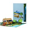 3D RV Pop-Up Card for Dad Husband Camping Greeting Card with Envelope Fathers Day Birthday Cards Travel Gift Cards Set