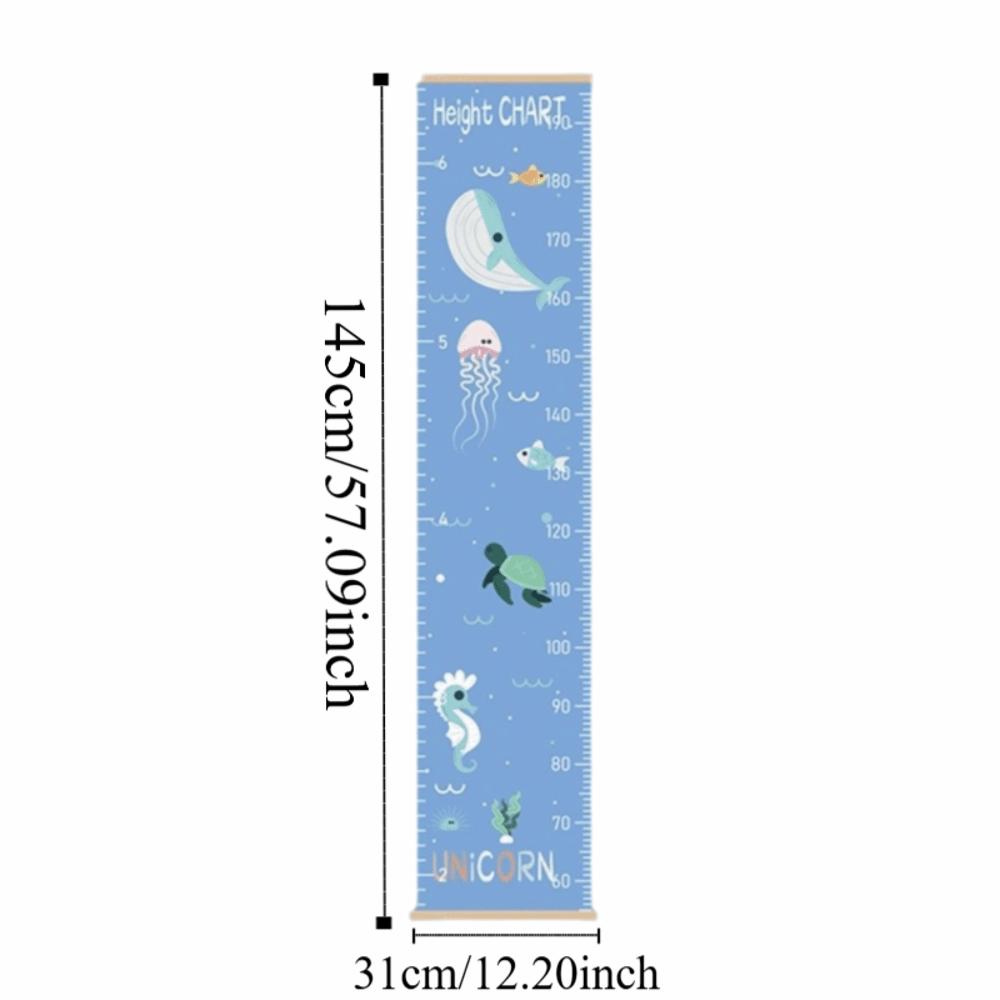 2M Height Child Growth Chart Wall Hanging Catoon Pattern Height Chart Growth Ruler Removable Height Measure Ruler