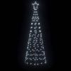 LED Christmas Tree with Ground Spikes Cool White 250 cm Iron