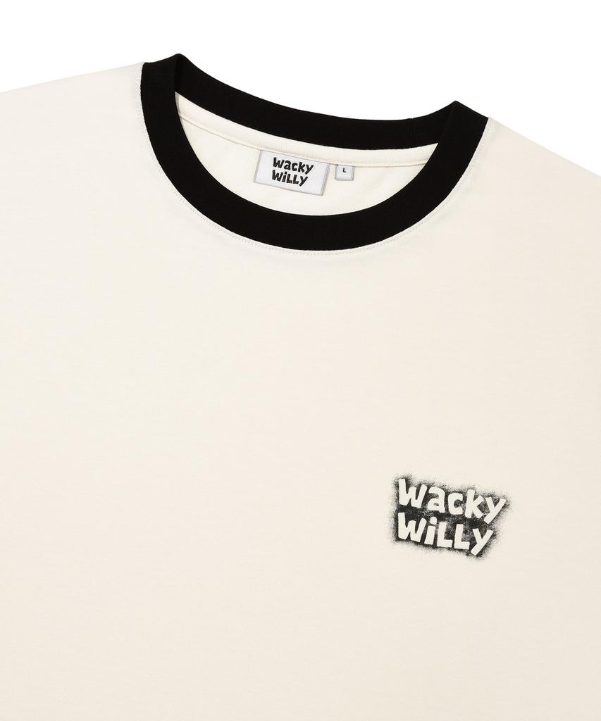 WACKY WILLY Raglan Long Sleeve Cream