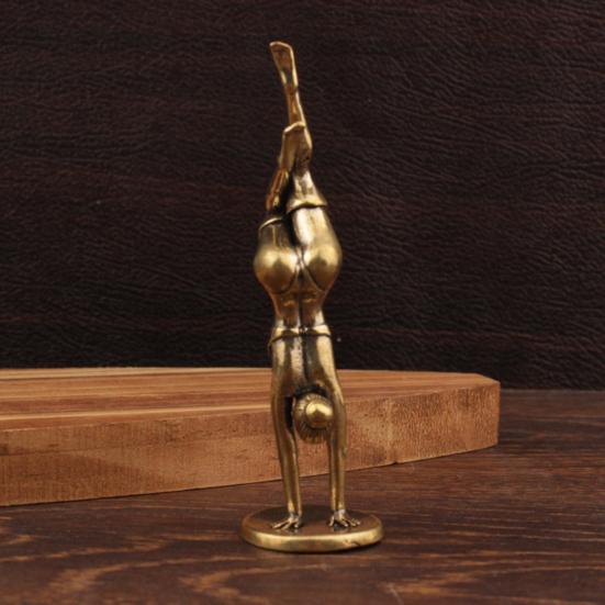 Abstract Art Yoga Headstand Figurine Minimalist Female Silhouette Sculpture for Zen Home Office Desk Shelf Decor Gifts for Yoga Lovers
