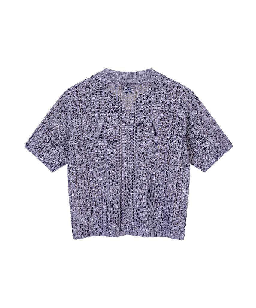 OUTDOOR PRODUCTS W Open Collar Cable Knit (Lavender)