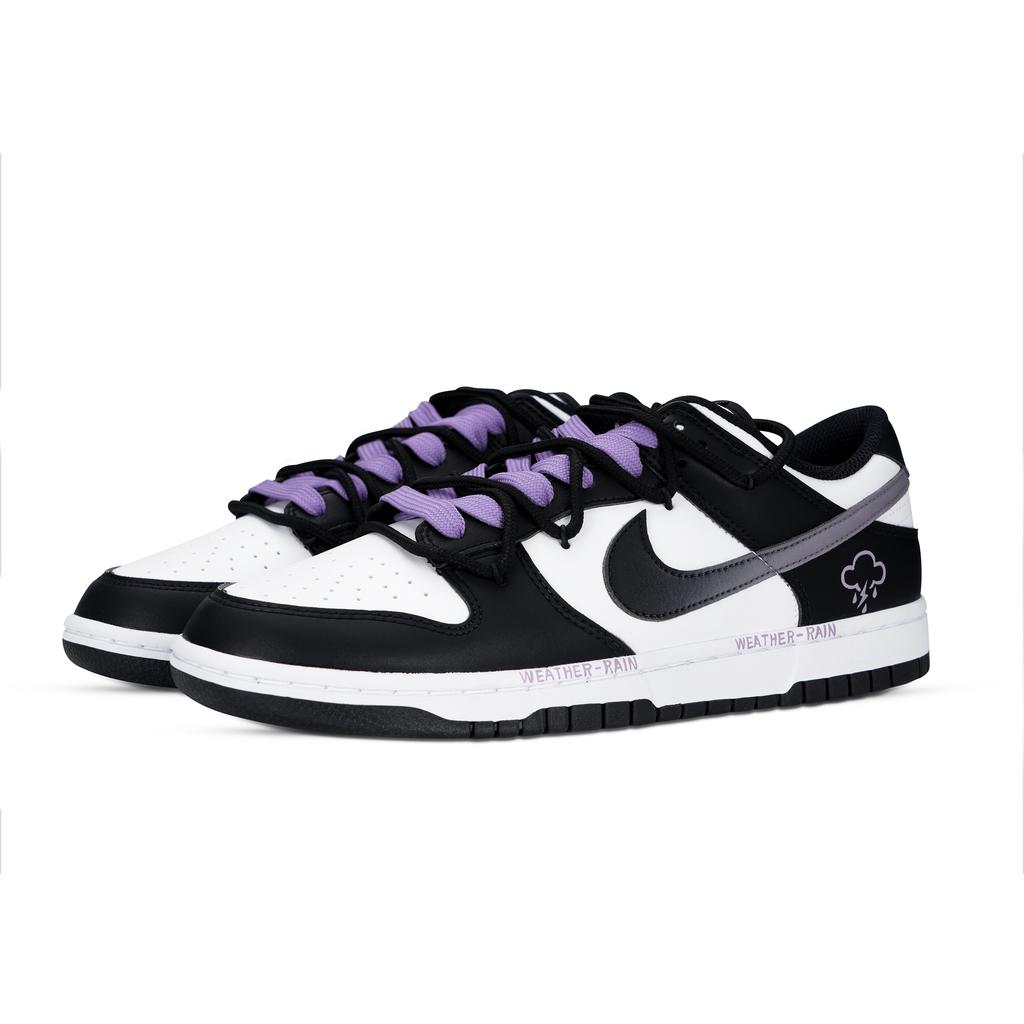 Nike Dunk Black Frame Panda Slip Resistant Abrasion Resistant Low top Skateboard Shoes Unisex Night Purple DD1391-100(Team883-)