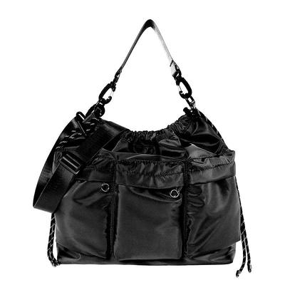 LTG and Lightweight Shoulder Military 7987004 Men's Women's Water-Repellent MA-1 Bag/Tote Bag, Style, (Black)