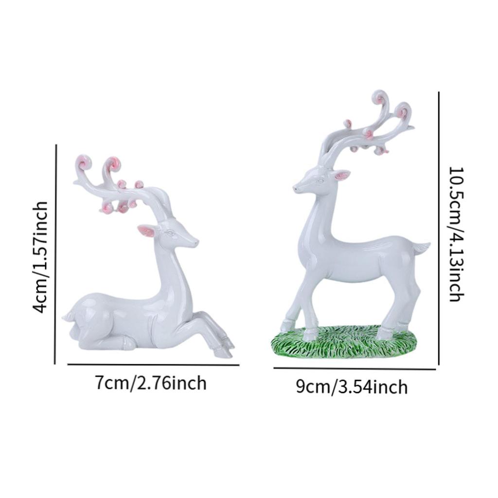 Figure Car Dashboard Decoration Reindeer Statues Resin Automotive Interior Accessories for Vehicles Christmas