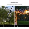 Waterproof LED Solar G40 Globe String Lights, Retro Tungsten Filament Bulbs for Outdoor Camping Atmosphere
