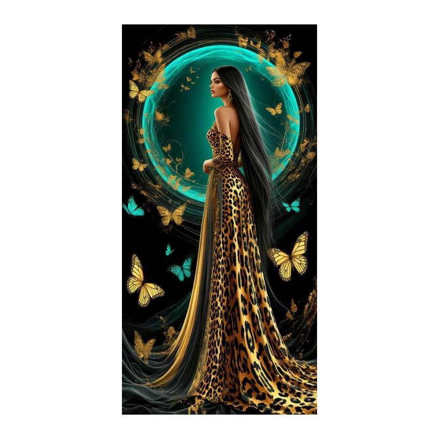 

Beautiful Woman and Butterfly Large Size Diamond Painting New Collection Pretty Girl Diy Full Drill Rhinestone Embroidery Mosaic Cross Stitch Kits Square drill 30x60cm