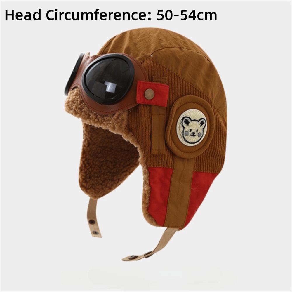 Cold Proof Pilot Hat Cute Cartoon Warm Hat Fashion Ear Protection Cap  Winter