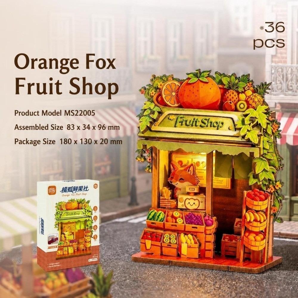 Animals Shop Fridge Magnet DIY DIY Handcraft 3D Puzzle Model Kit Creative Mini House Puzzle