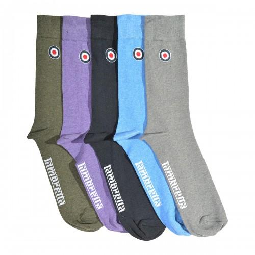 LAMBRETTA Men's Plain Socks (Pack of 5)