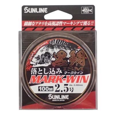 SUNLINE Nylon Line Kurodaiism Drop-in Markwin 100m 2.5 White & Black & Excite Orange & Miel Green