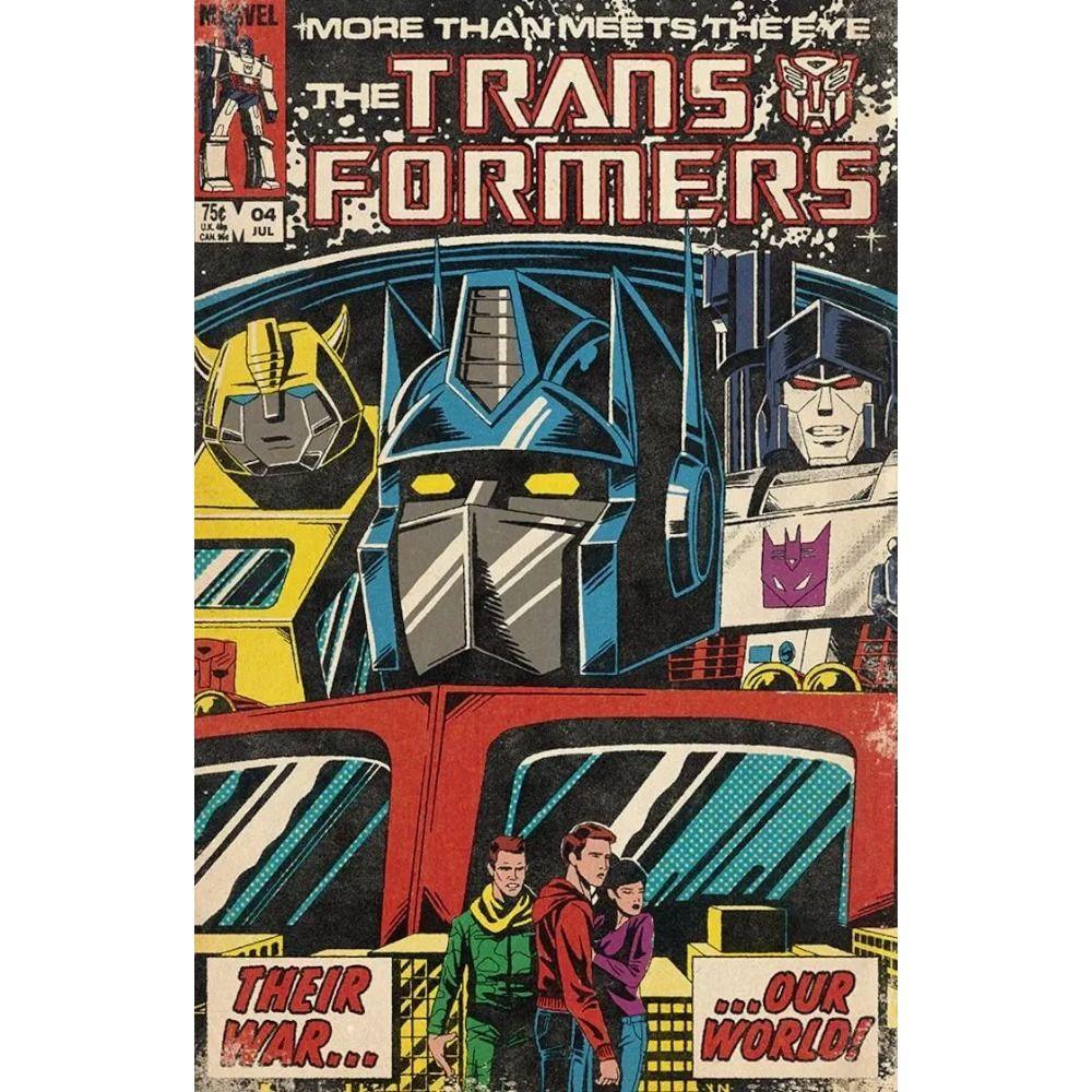 Transformers Bumblebee Optimus Prime Decorative Metal Plate Gift for Boys Wall Decor