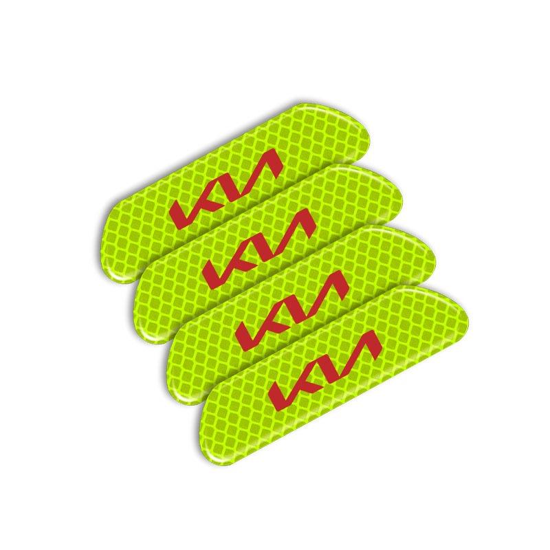 4PCS Car Door Reflective Sticker Night Light Warning Decal Chr For KIA Ceed Rio Sportage R K3 K4 K5 K6 XCEED KX3 SPORTAGE EV6