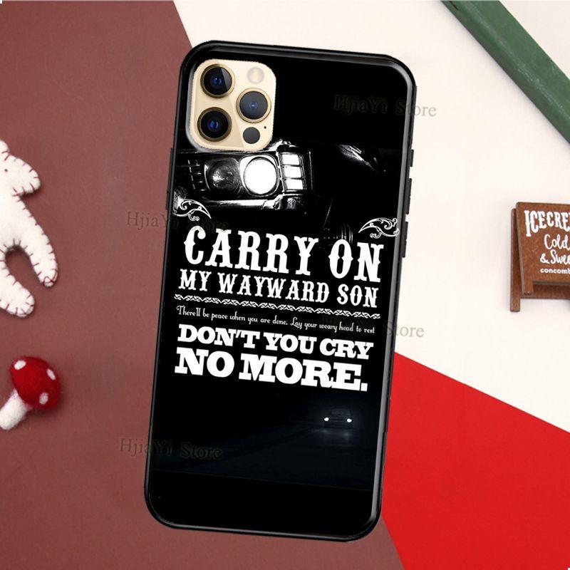 Supernatural CARRY ON MY WAYWARD SONS TPU Case For iPhone 11 14 Pro Max 12 13 mini X XS Max XR 5S SE 2020 6S 7 8 Plus Back Cover