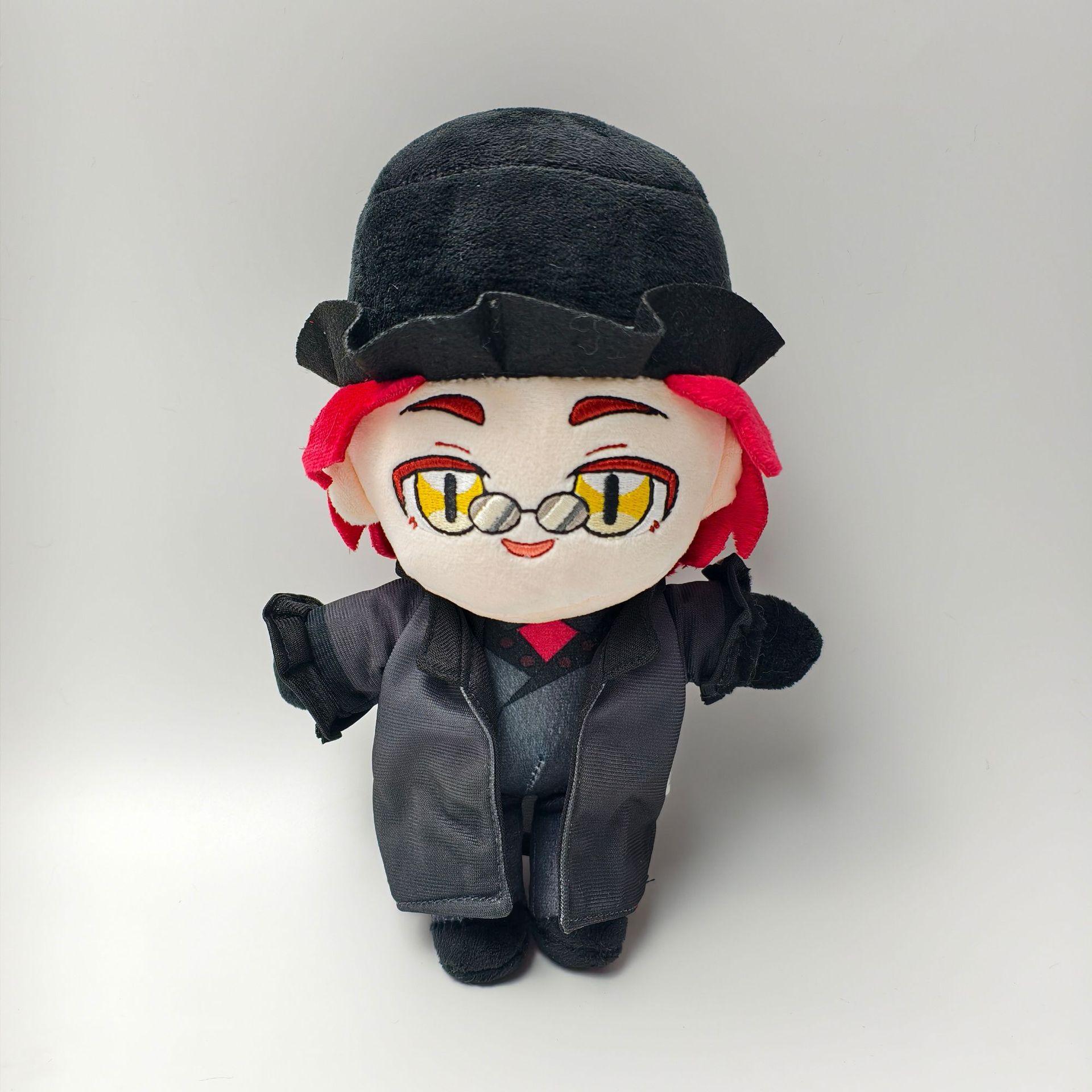Good Omens Crowley Aziraphale Baumwoll-Plüsch Stoffpuppe Engel Dämon Fanart Sammlerfigur Schlüsselanhänger Geschenk Für Filmfans 25CM
