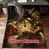 1PC Custom Name Santa Claus Reading A Book Theme Floor Mat Ideal for Living Room, Game Rooms, Office, Bedroom,Floor Mat Playful Design40