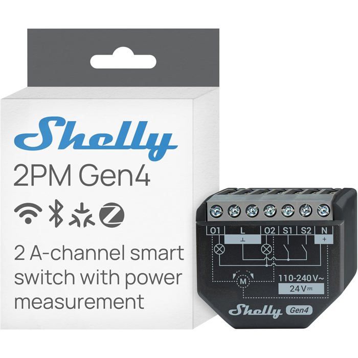 Shelly 2PM Gen4 Interrupteur Relais Intelligent