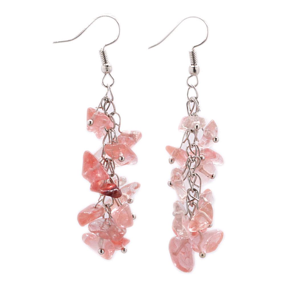 Handmade Crystal Irregular Chip Dangle Earrings with Alloy Hooks for Women – Multiple Styles