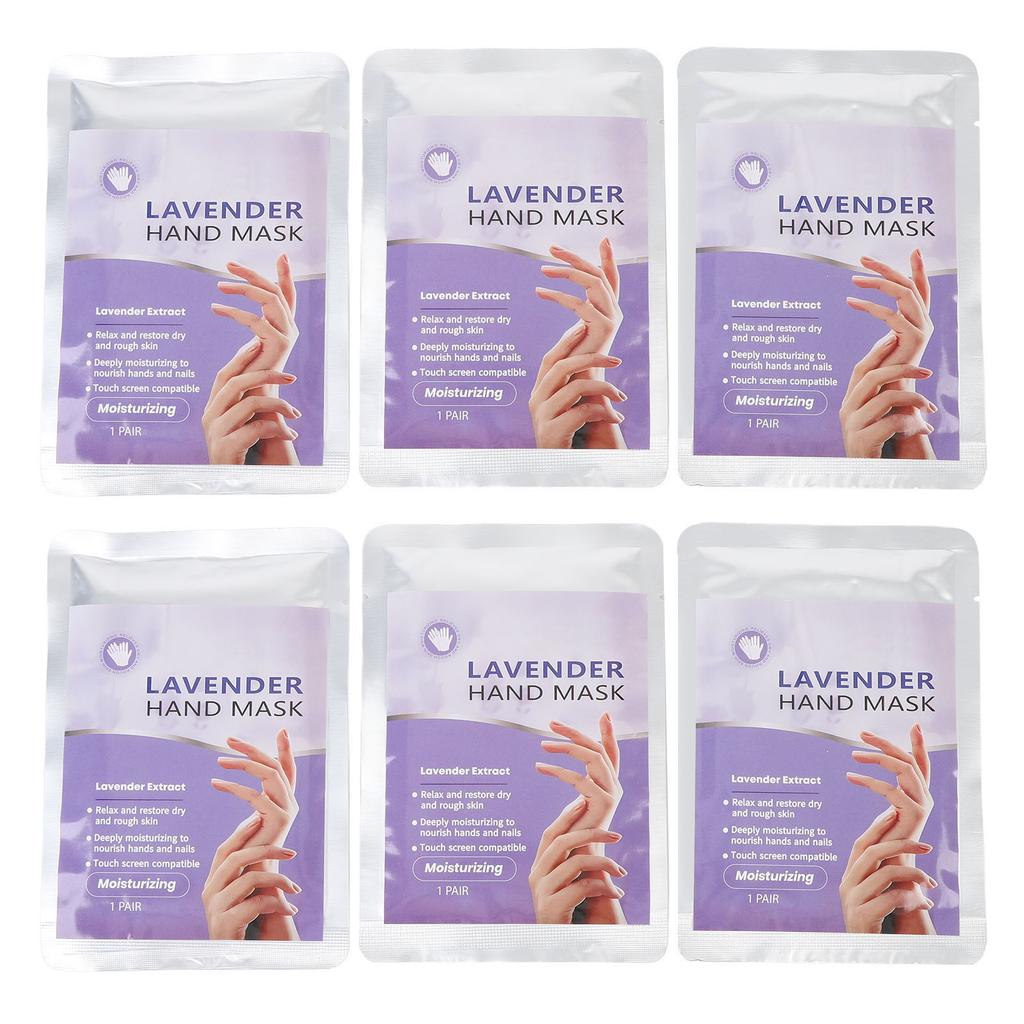 6 Pairs Moisturizing Hand Mask for Dry Hands Skin Care Gentle Hydrating Hand Mask Easy To Use