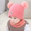 Baby hat autumn and winter infant ear protection knitted hat newborn boy and girl wool hat baby hat winter dome