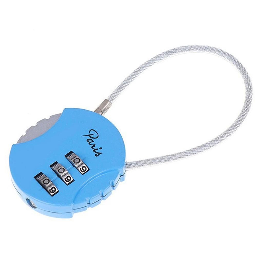 Travel & Bike Combination Lock –  Wire Rope Spherical Padlock for Luggage, Suitcase,  Security