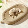 1pc Pet Cat Scratching Board Extra Large Oval Sisal Cat Nest Wear-resistant and Non-shedding Cat Scratching Box Cat Supplies