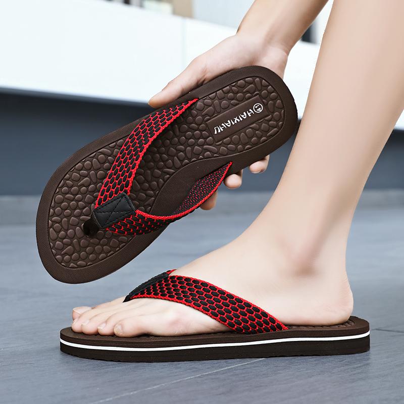 Flip-Flops For Men Summer Anti-Skid Breathable Home Outdoor Comfortable Slippers Daily Casual Regular Flip-Flops