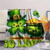 1PC Leprechaun poster Print FlAannel Blanket, High quality Comfortable for All Seasons, Home Decor, Warmth and Comfort