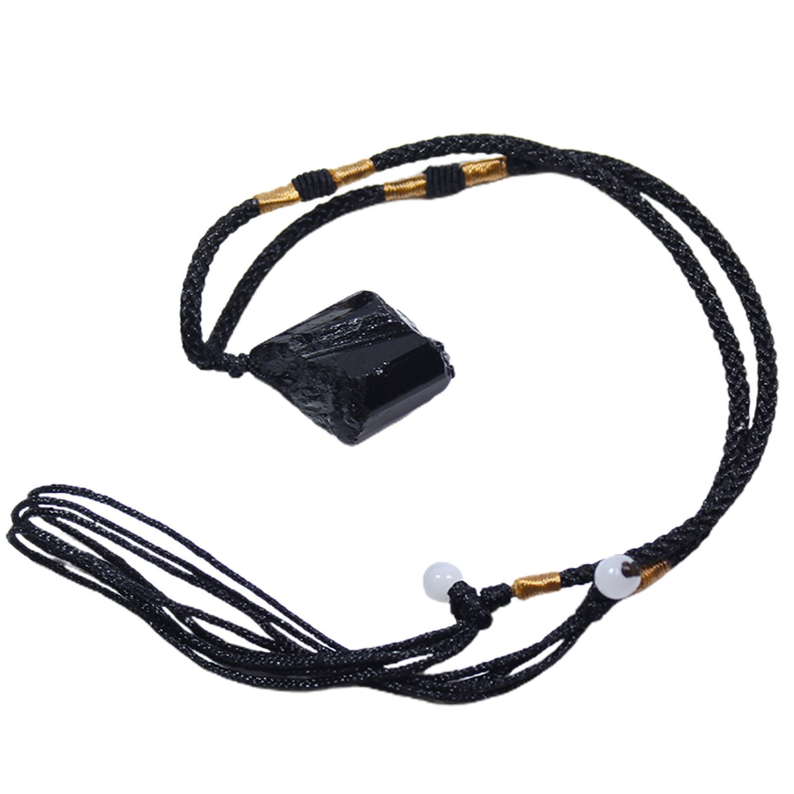 

Черный турмалин| Турмалиновое ожерелье Натуральный камень | Кристалл Очки Кулон Каменное Ожерелье для Мужчин&Wo