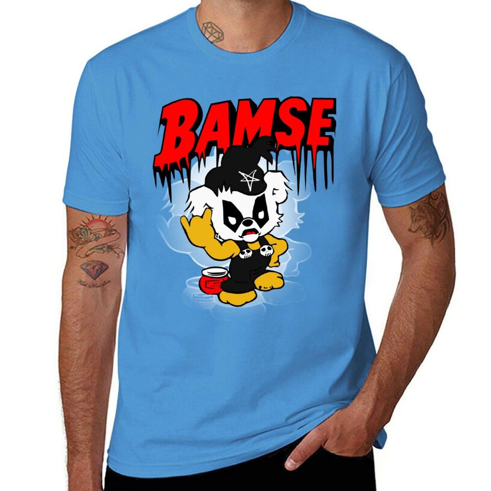 

Нова Чорна Металева Футболка Bamse світшот чорна футболка тренувальні футболки для чоловіків 2XL