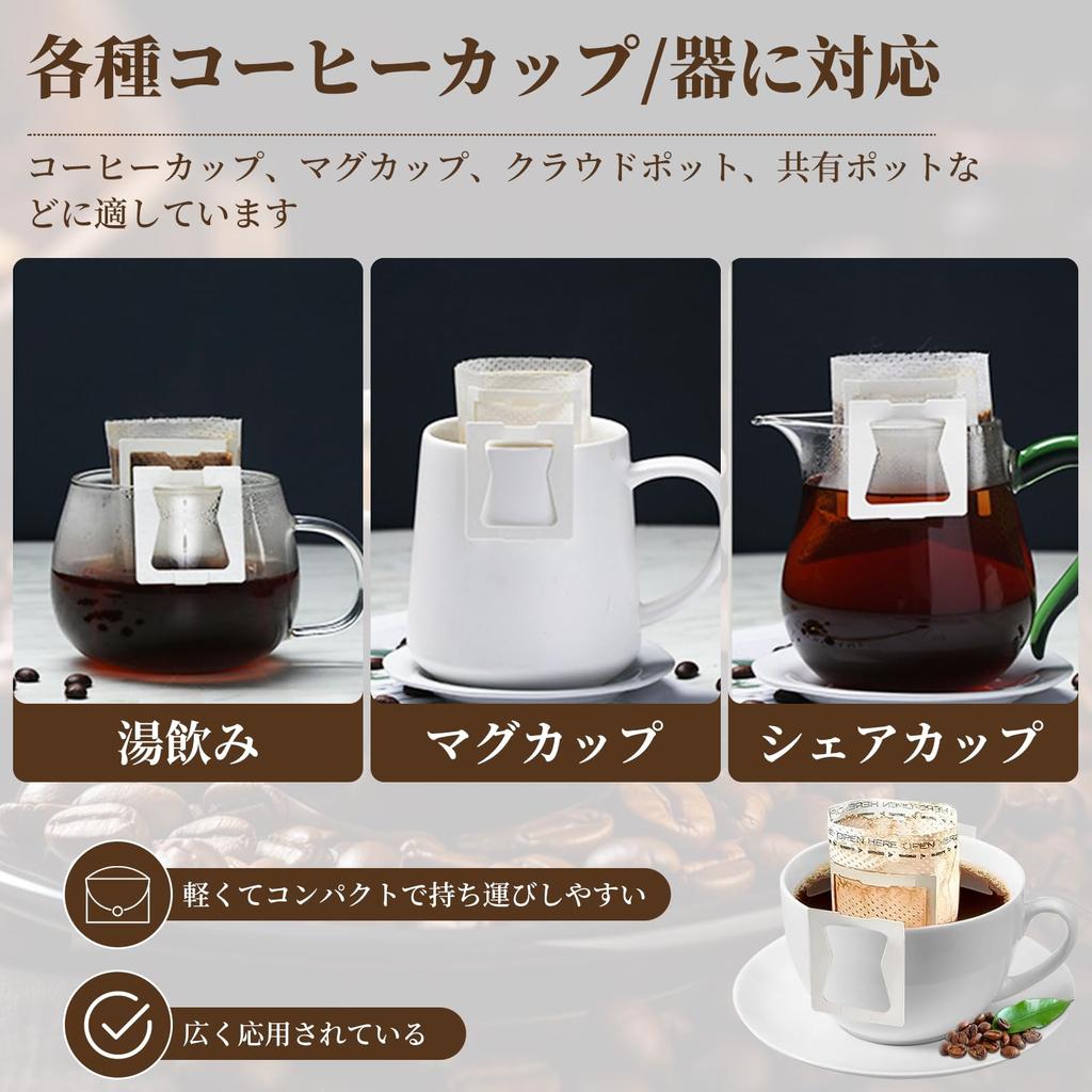 Doyime Coffee Filter 100 Filters for Includes 100 Coffee Paper Portable Drip Coffee Filter Tool Perfect for Coffee Shops and Antiques Set, 1-2 Cups,