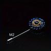 Fashion Crystal Flower Men's Brooches Long Brooch Pins Handmade Men's Lapel Pin for Suits Rhinestone Men Fashion Jewelry