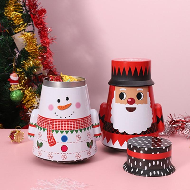 Christmas Cookie Tins with Lid Festive Cookie Tins for Gift Giving & Holiday Treats Metal Container for Cookie Food