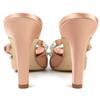 Excellent MANOLO BLAHNIK Mule VEDADAMU Crystal Jewel Trim Pointed Toe Satin 37.5 Used