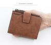New Women's Large-Capacity Frosted Leather Wallet with Zipper, Buckle, and Multi-Card Slots