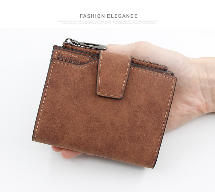New Women's Large-Capacity Frosted Leather Wallet with Zipper, Buckle, and Multi-Card Slots