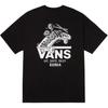 Vans Plain Minimalist Brand Logo Print Crew Neck Straight Fit Short Sleeve T-Shirt Men Tops Black VN000NWABLK1