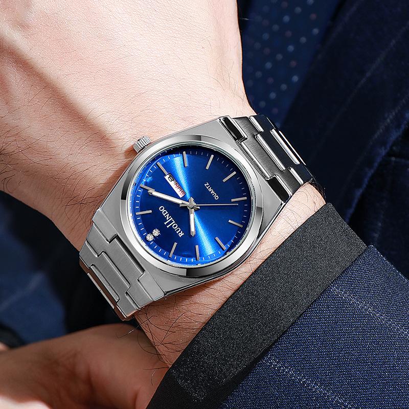 New Cross Border Men's Watch with Steel Strip Calendar Quartz Men's Watch Men's Luxury