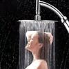High Pressure Rainfall Shower Head Large Stainless Steel Curved Shower Extension Square Shower Head Extension