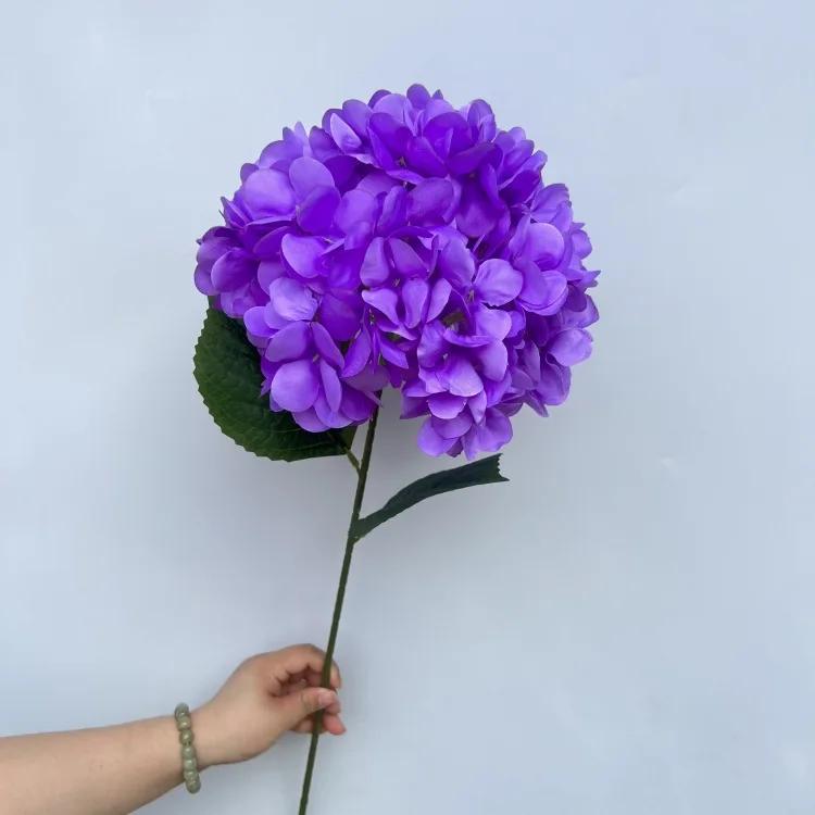 Large Hydrangea Artificial Flowers 135 Pieces Fake Flower Stems Candy Color Series for Wedding Floral Decoration