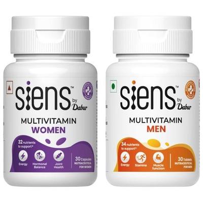 Siens Daily Multivitamins for Women & Men | 30 Capsules Combo