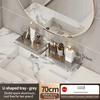 Bathroom Rack Bathroom Shelf Toilet Storage Rack Toilet Kitchen Space Aluminum Hang On the Wall Punch-free Rack Hanging Shelves