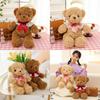 Teddy Bear Pinktied Plush Toy Stuffed Animal Doll Childrens Birthday Gift