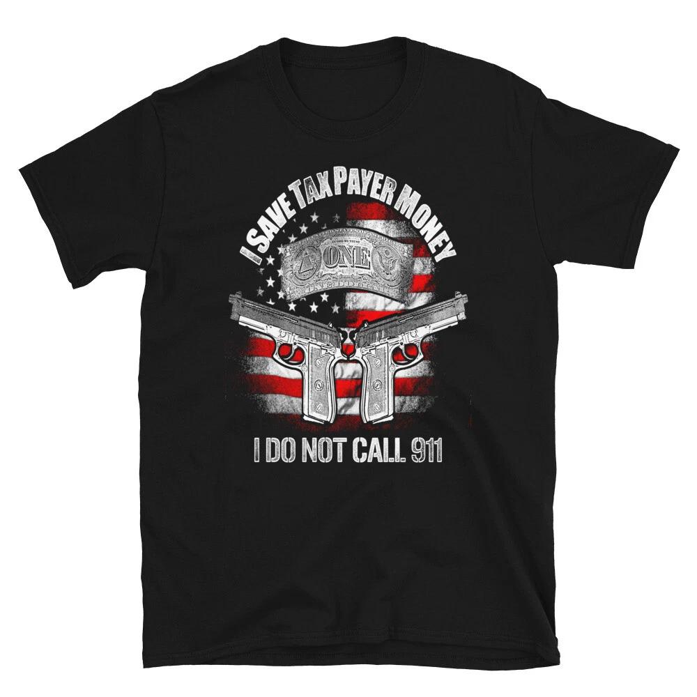Gun Control I Save Tax 2nd Amendment Freedom T-Shirt L