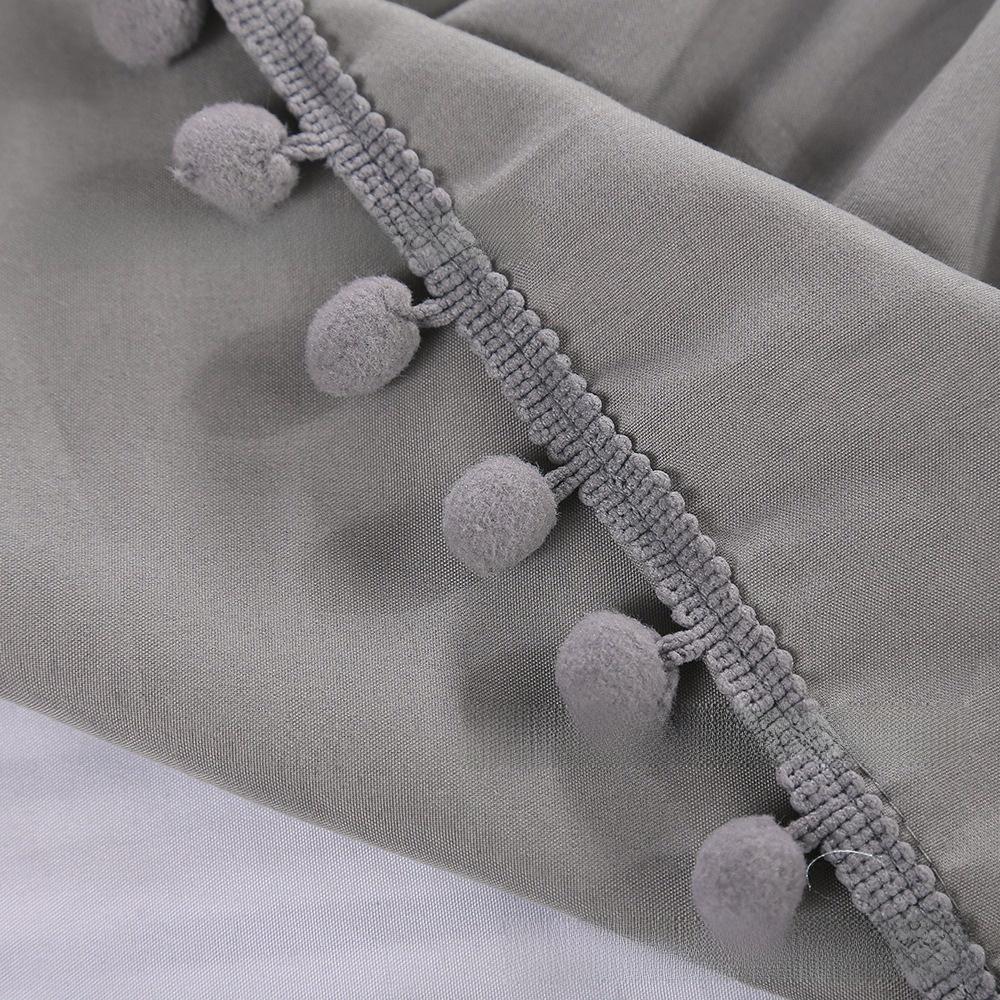 New Polyester Bed Skirt Removable Elastic Bed Ruffles Bed Side Decorations Solid Color Bed Side Skirt Home