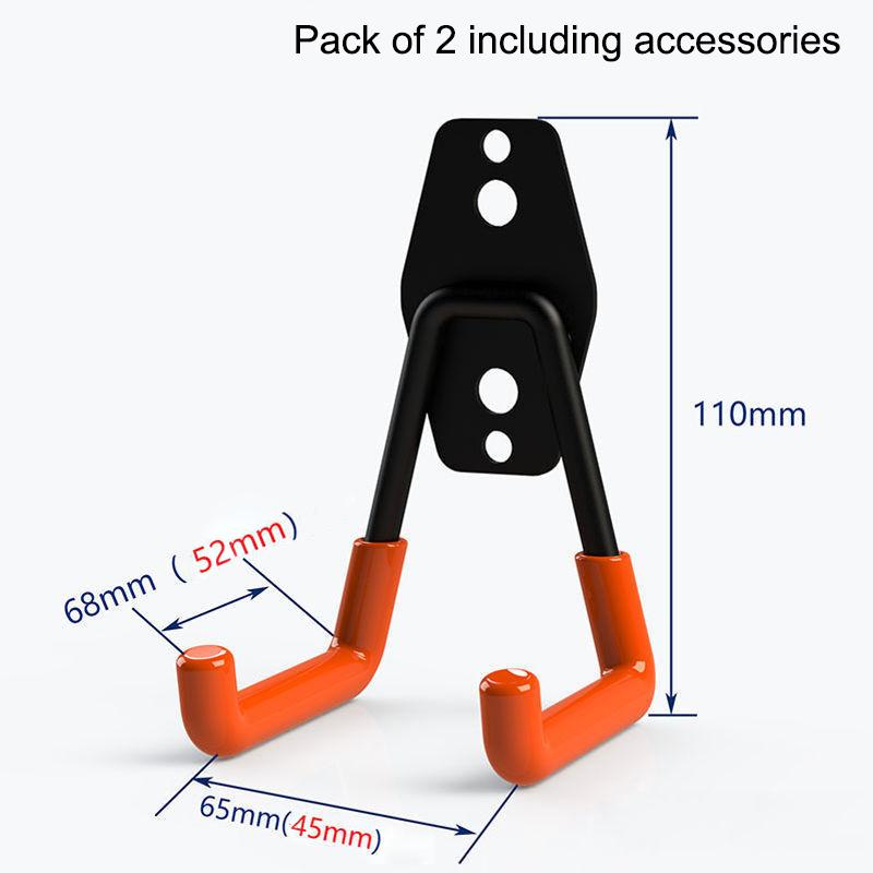 Bicycle Garage Heavy Storage Hook Warehouse Hardware Strong Load-Bearing Small/Medium Square Hook Tool Storage Wall Metal Hook