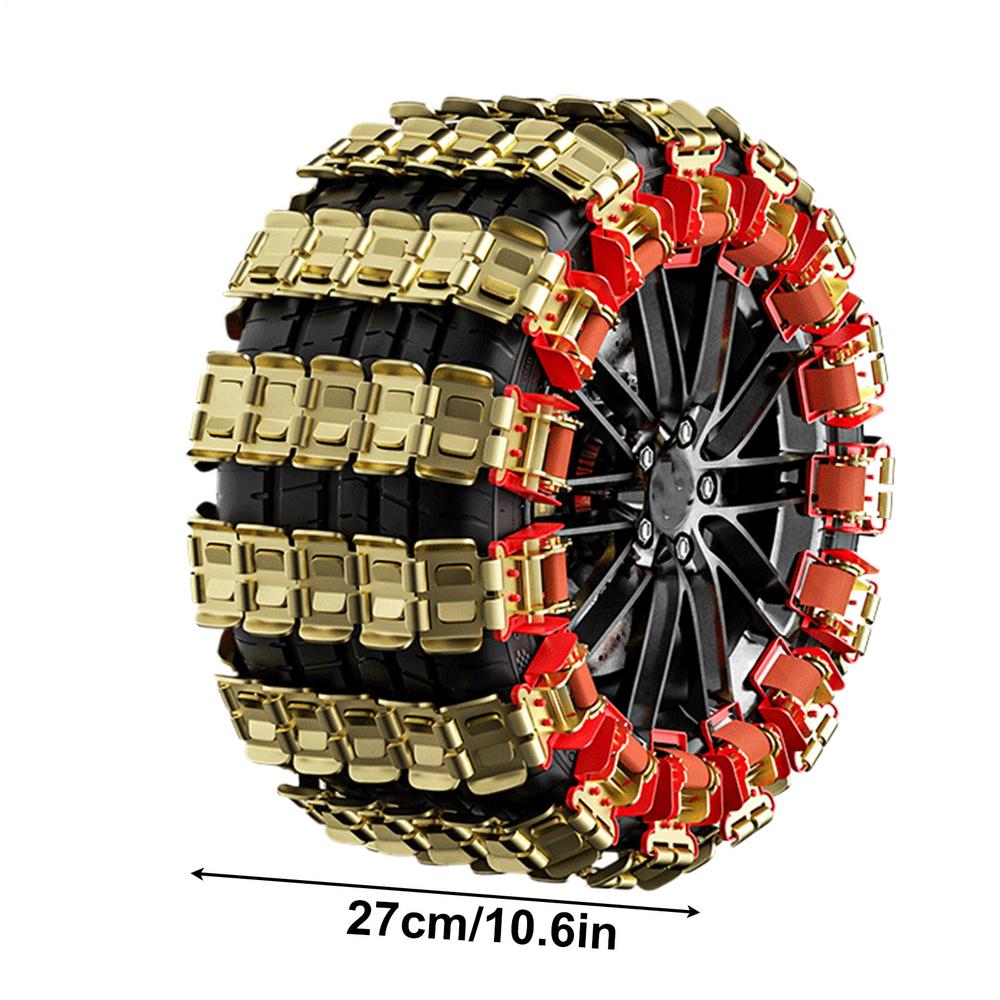 Anti-Rutsch-Ketten Autorad-Notfallreifenkette Drachenklauentyp Metall-Rasenmäher-Reifenketten Winter-Auto-Notfallwerkzeuge